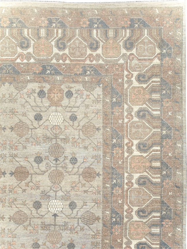 Modern Khotan Oversize Rug, No.30569 - Staging