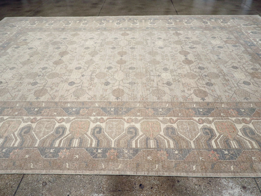 Modern Khotan Oversize Rug, No.30569 - Staging