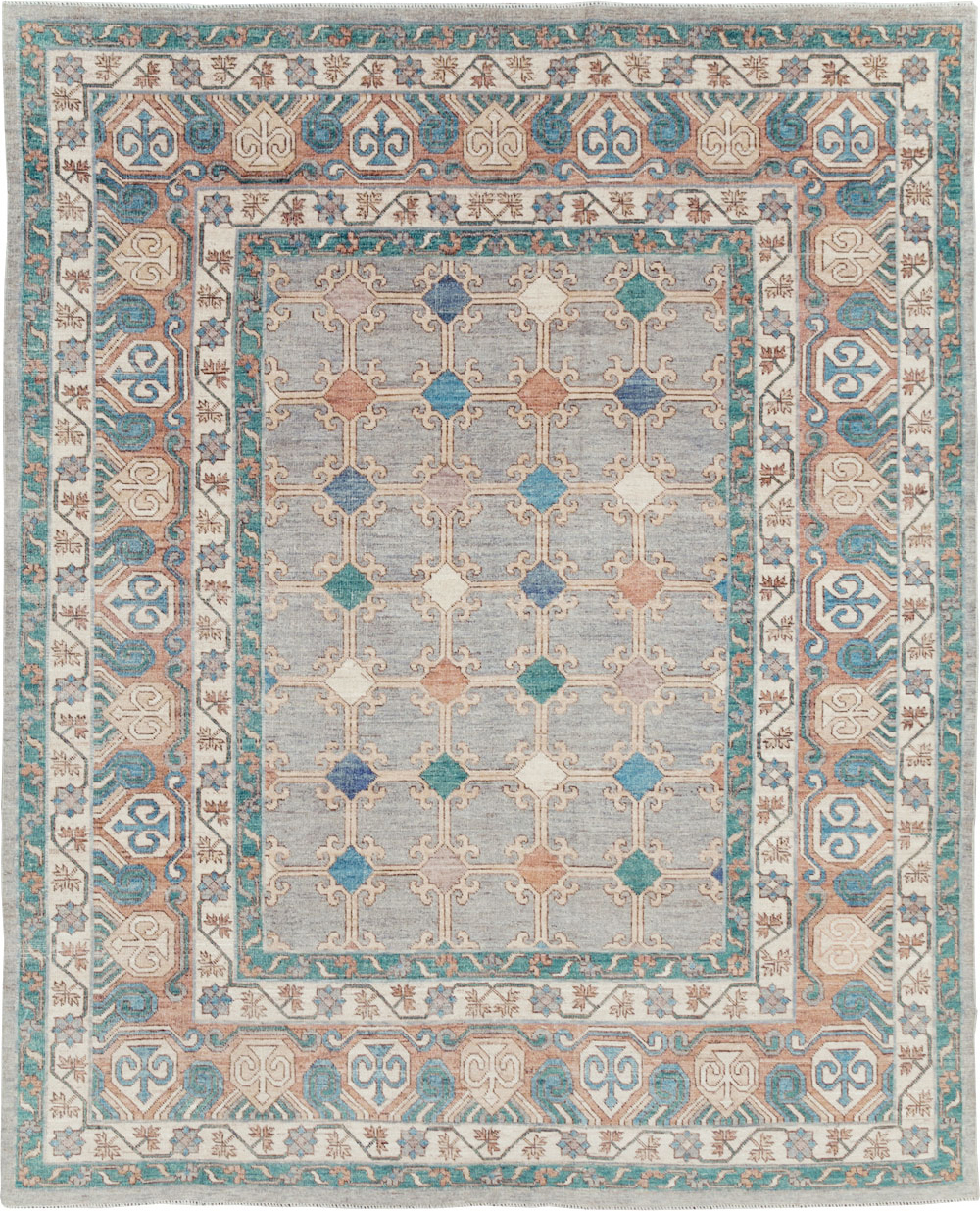 Modern Room Size Khotan Carpet, No.30570 - Staging