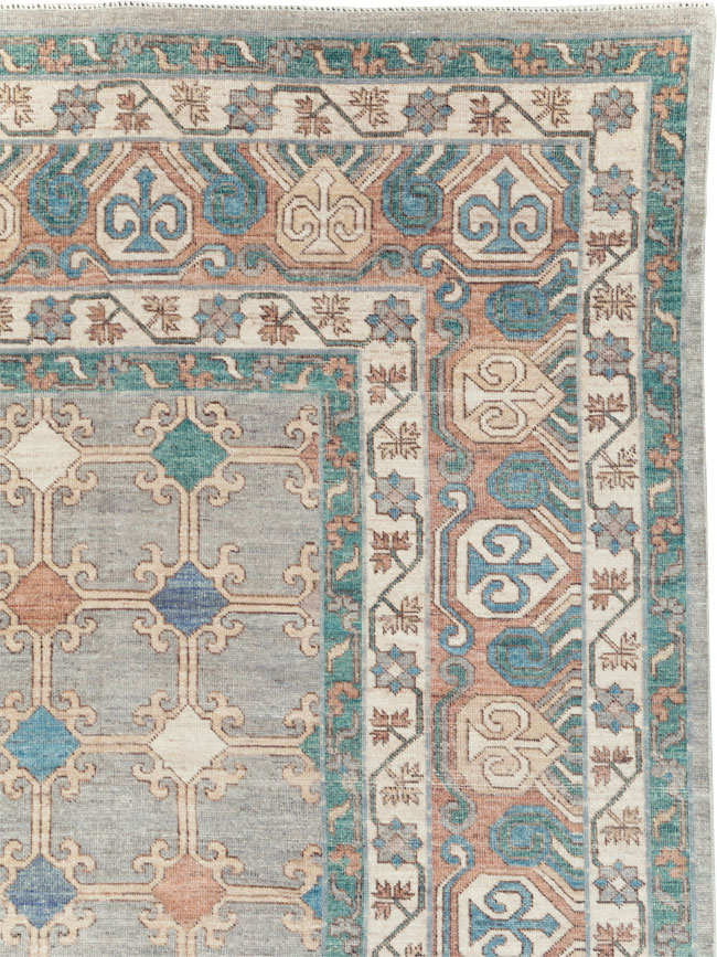 Modern Room Size Khotan Carpet, No.30570 - Staging