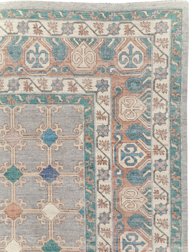 Modern Room Size Khotan Carpet, No.30570 - Staging