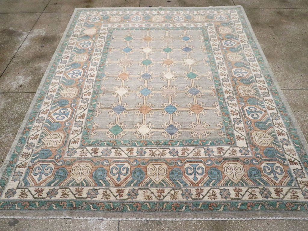 Modern Room Size Khotan Carpet, No.30570 - Staging