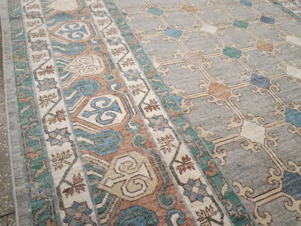 Modern Room Size Khotan Carpet, No.30570 - Staging