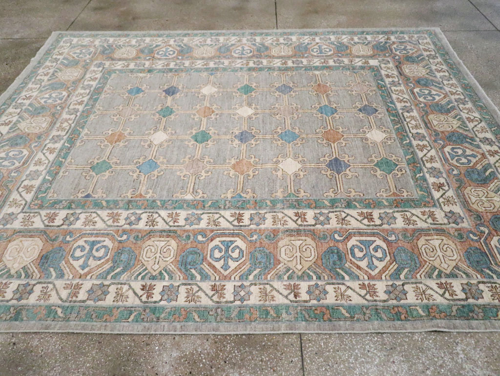 Modern Room Size Khotan Carpet, No.30570 - Staging