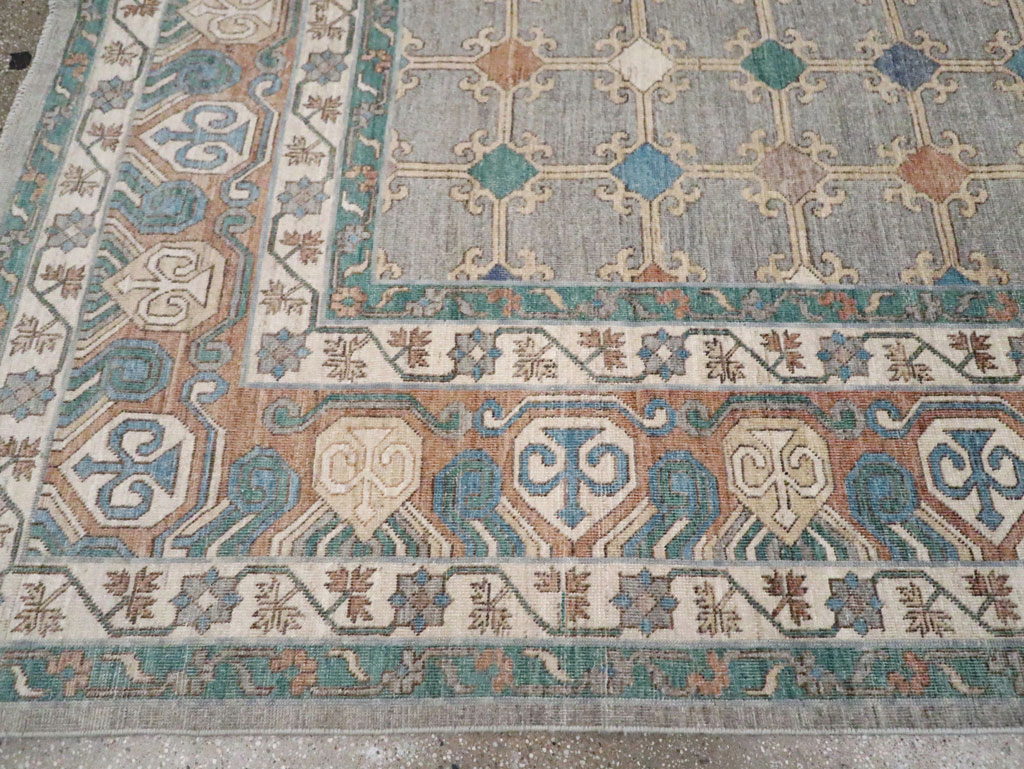 Modern Room Size Khotan Carpet, No.30570 - Staging