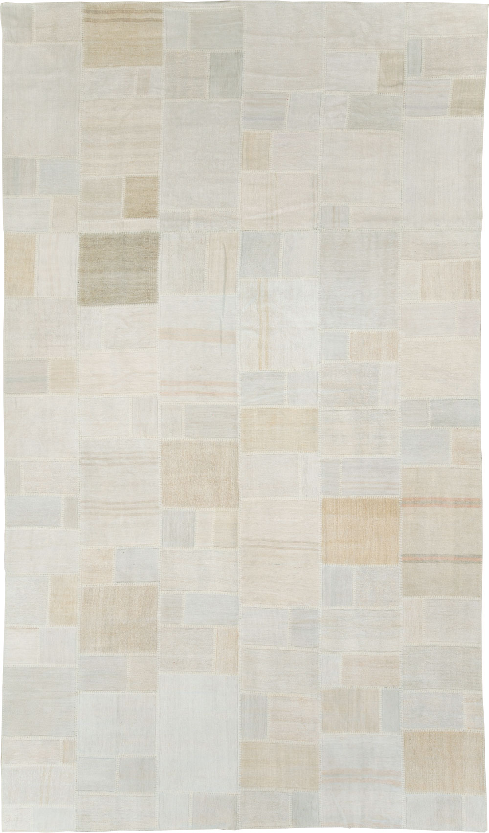 Contemporary Turkish Flatweave Kilim Patchwork Large Gallery Carpet, No.30580 - Staging