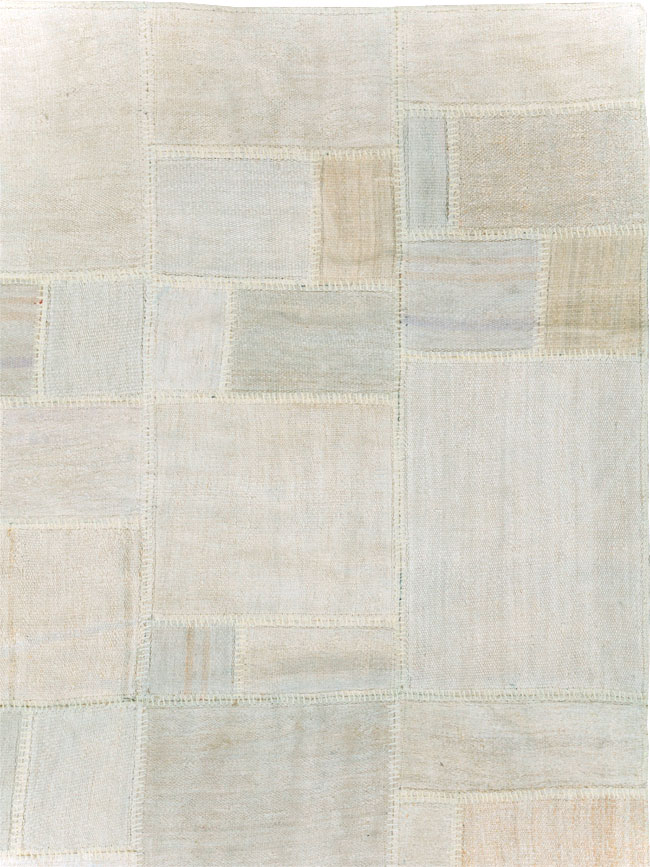 Contemporary Turkish Flatweave Kilim Patchwork Large Gallery Carpet, No.30580 - Staging