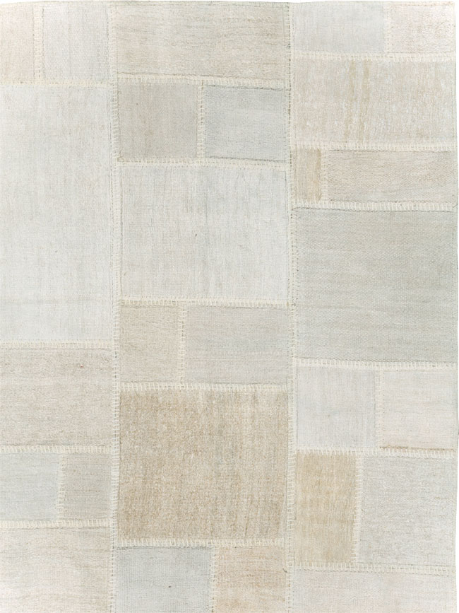 Contemporary Turkish Flatweave Kilim Patchwork Large Gallery Carpet, No.30580 - Staging