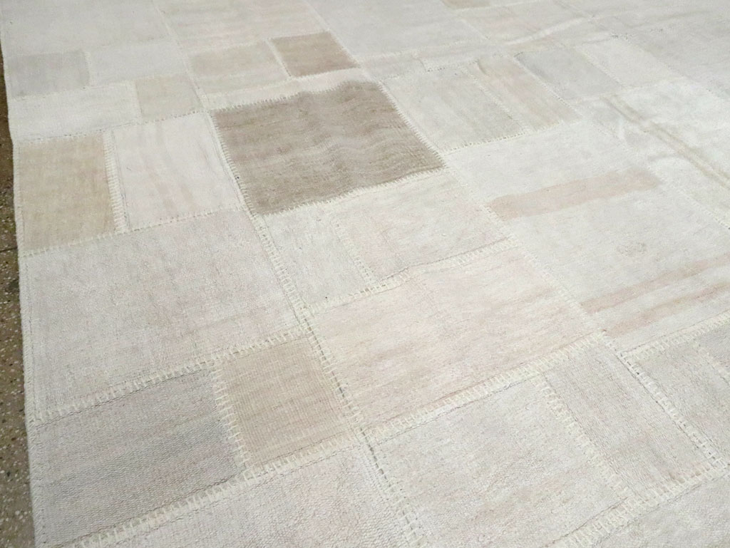 Contemporary Turkish Flatweave Kilim Patchwork Large Gallery Carpet, No.30580 - Staging