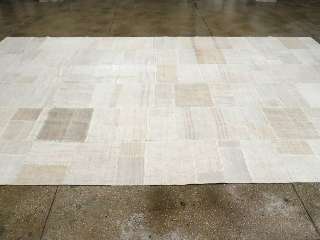 Contemporary Turkish Flatweave Kilim Patchwork Large Gallery Carpet, No.30580 - Staging