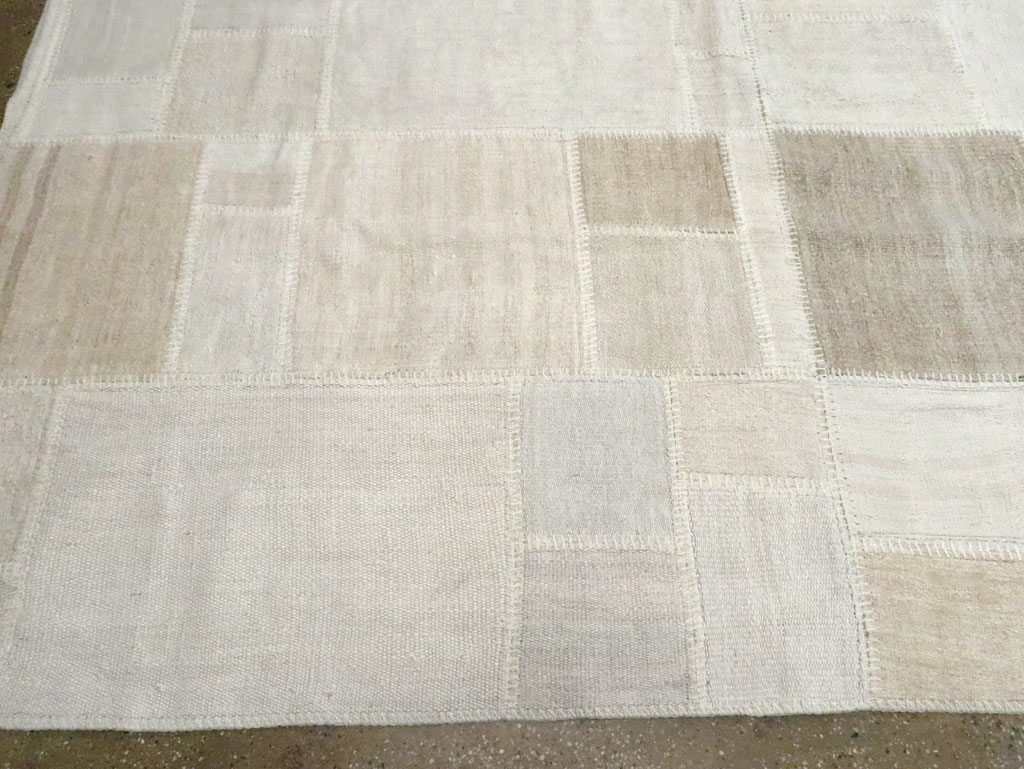 Contemporary Turkish Flatweave Kilim Patchwork Large Gallery Carpet, No.30580 - Staging