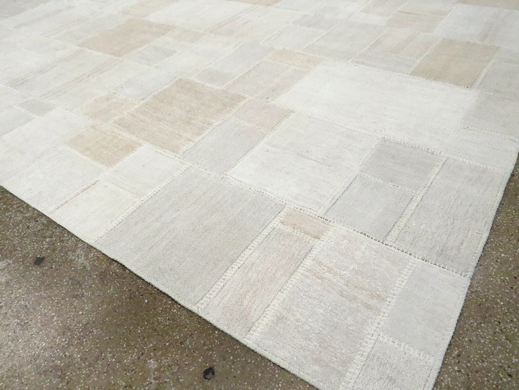 Contemporary Turkish Flatweave Kilim Patchwork Large Gallery Carpet, No.30580 - Staging