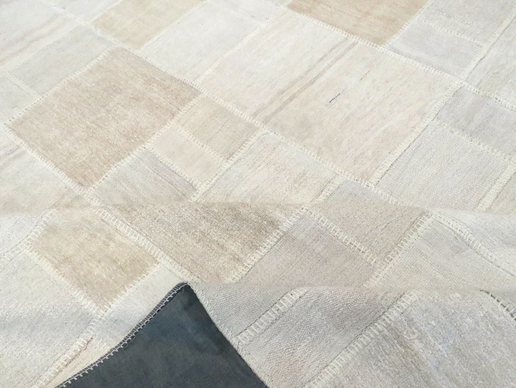 Contemporary Turkish Flatweave Kilim Patchwork Large Gallery Carpet, No.30580 - Staging