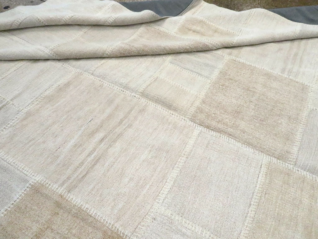 Contemporary Turkish Flatweave Kilim Patchwork Large Gallery Carpet, No.30580 - Staging