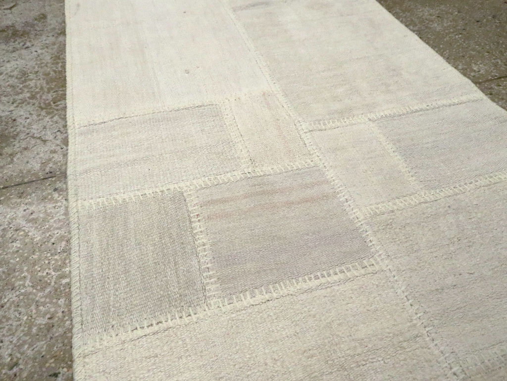 Contemporary Turkish Flatweave Kilim Patchwork Runner, No.30581 - Staging