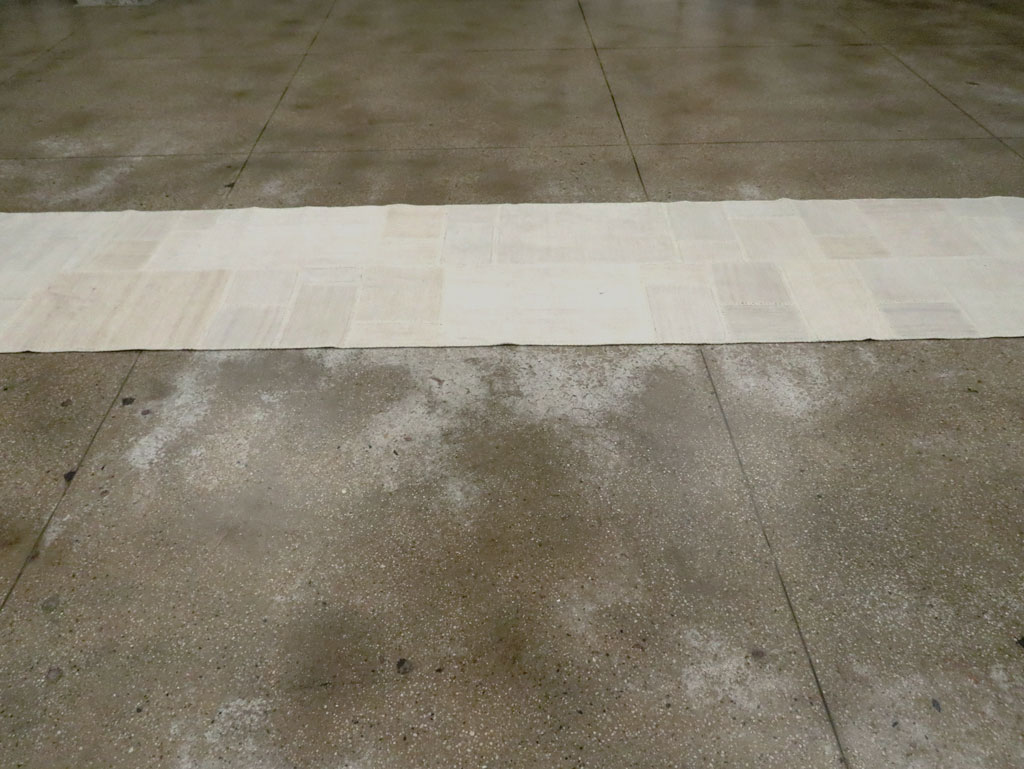 Contemporary Turkish Flatweave Kilim Patchwork Runner, No.30581 - Staging