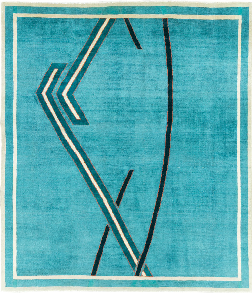Vintage Persian Art Deco Rug, No.30595 - Staging