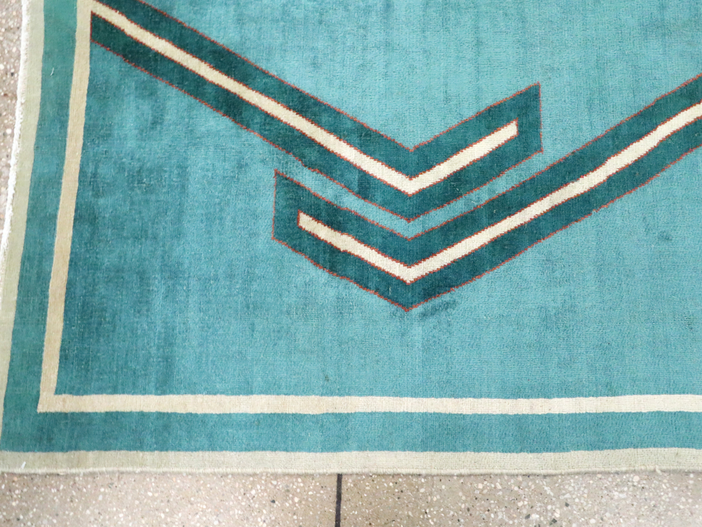 Vintage Persian Art Deco Rug, No.30595 - Staging