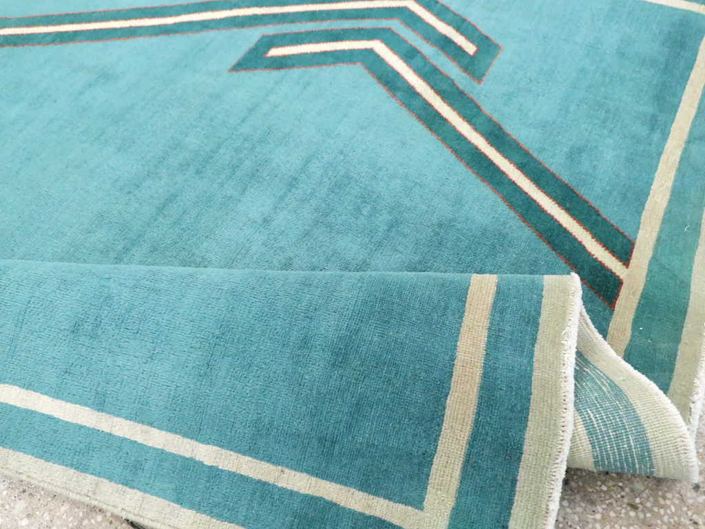 Vintage Persian Art Deco Rug, No.30595 - Staging