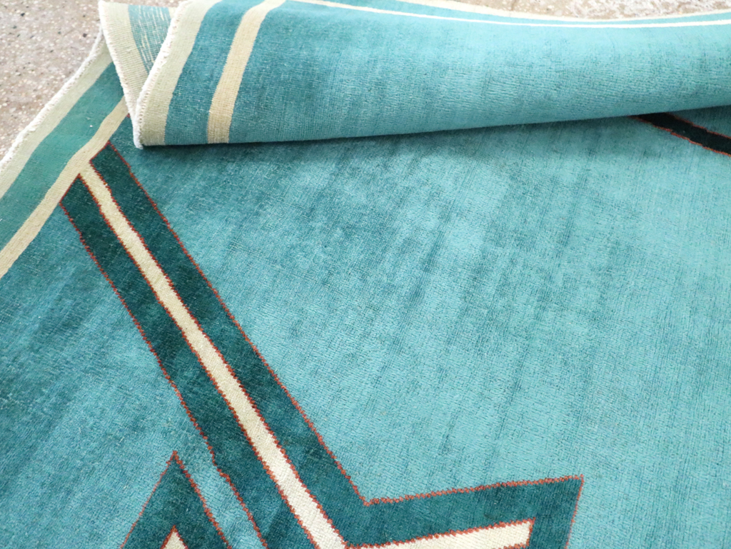 Vintage Persian Art Deco Rug, No.30595 - Staging