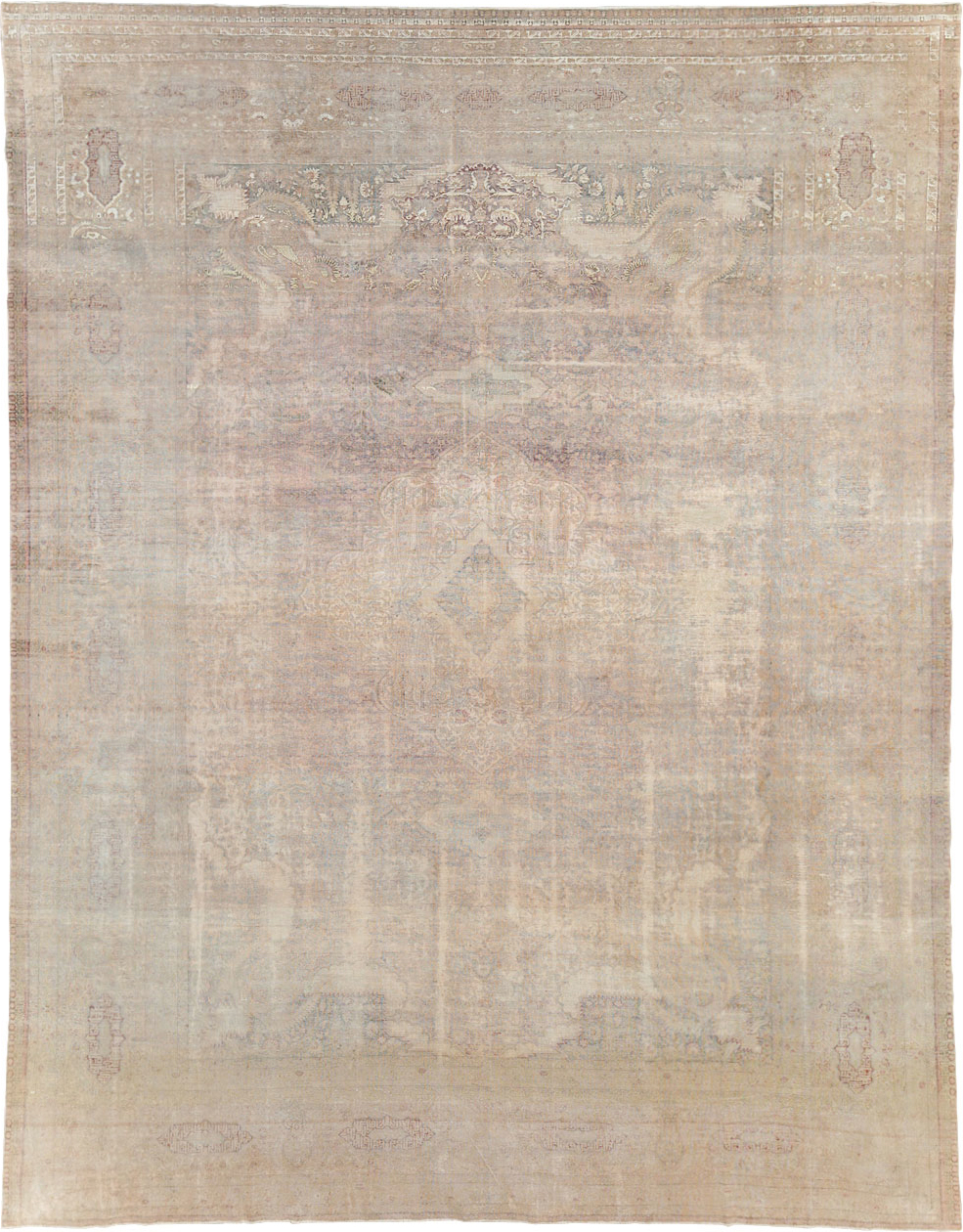 Antique Turkish Kayseri Room Size Carpet, No.30599 - Staging