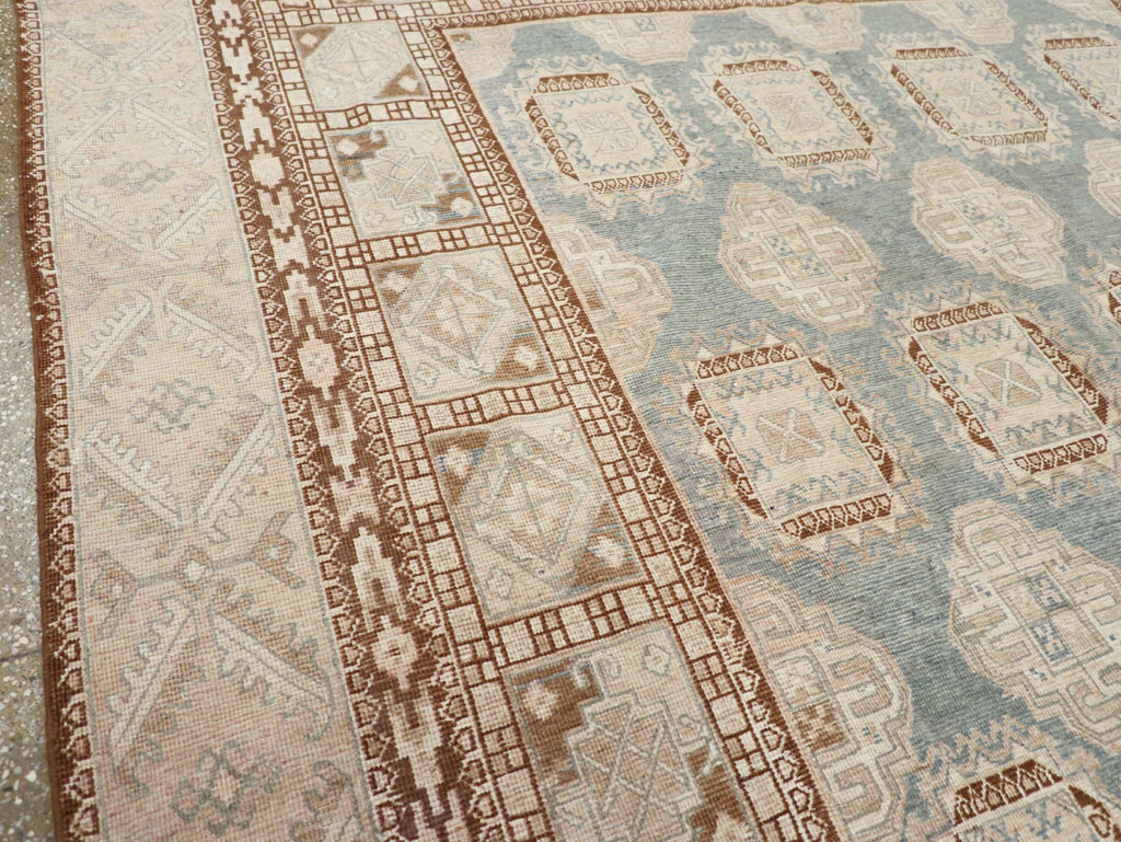 Antique East Turkestan Khotan Small Square Room Size Carpet, No.30608 - Staging