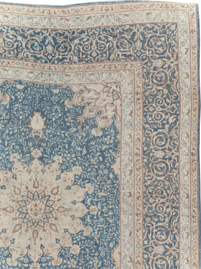 Vintage Persian Mashad Room Size Carpet, No.30609 - Staging