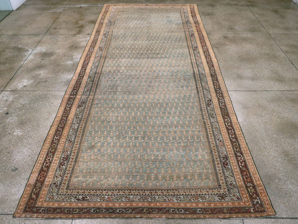Antique Persian Kurd Large Gallery Carpet, No.30610 - Staging