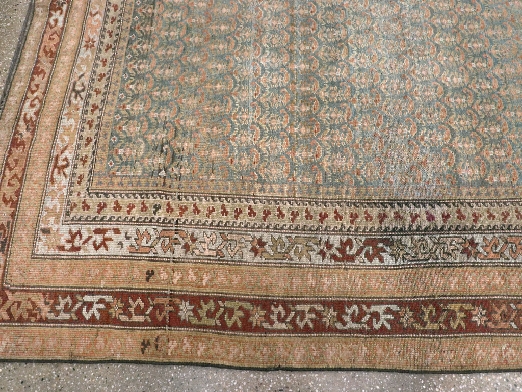 Antique Persian Kurd Large Gallery Carpet, No.30610 - Staging