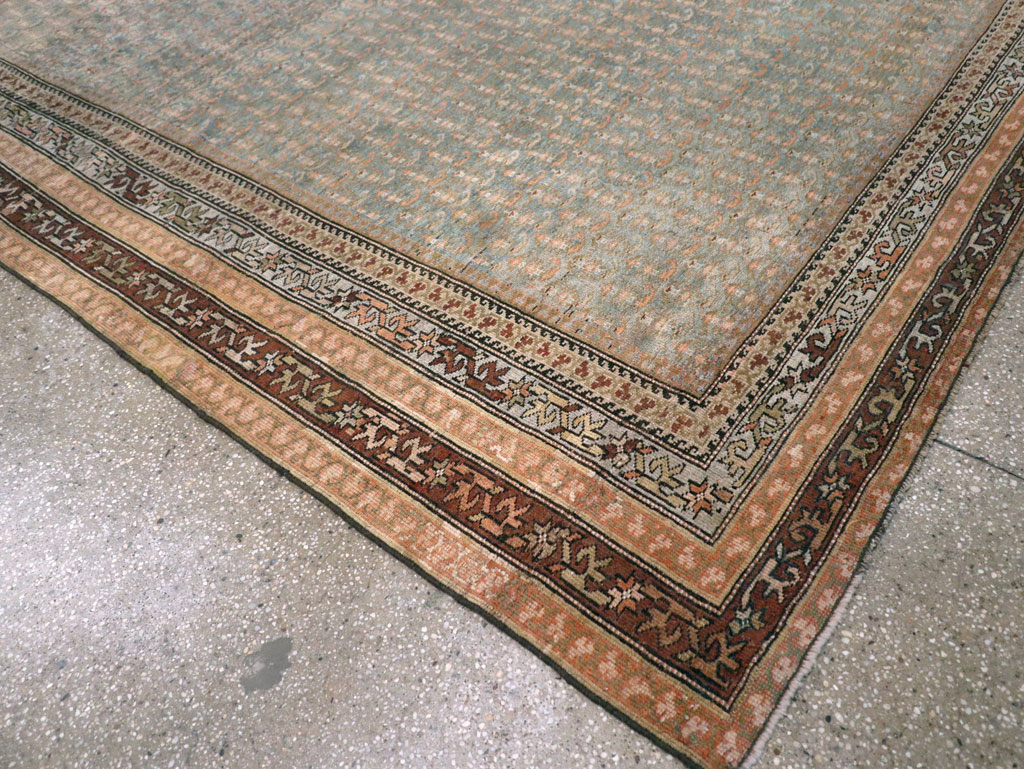 Antique Persian Kurd Large Gallery Carpet, No.30610 - Staging