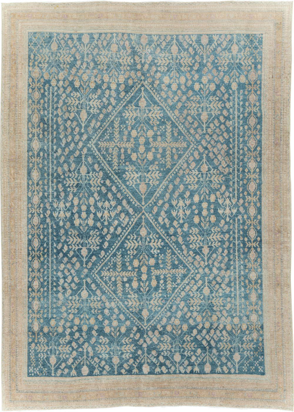 Vintage Persian Afshar Accent Rug, No.30612 - Staging