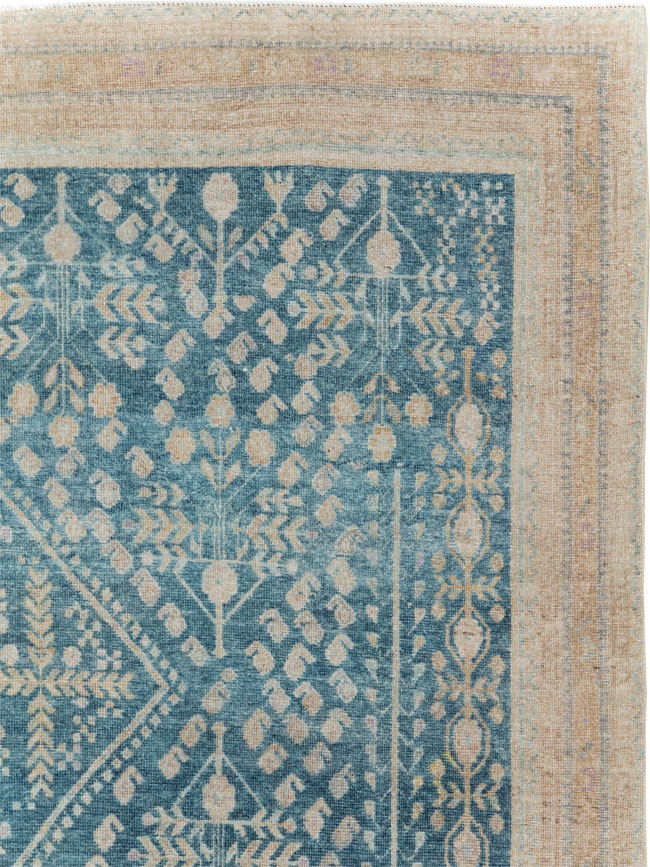 Vintage Persian Afshar Accent Rug, No.30612 - Staging