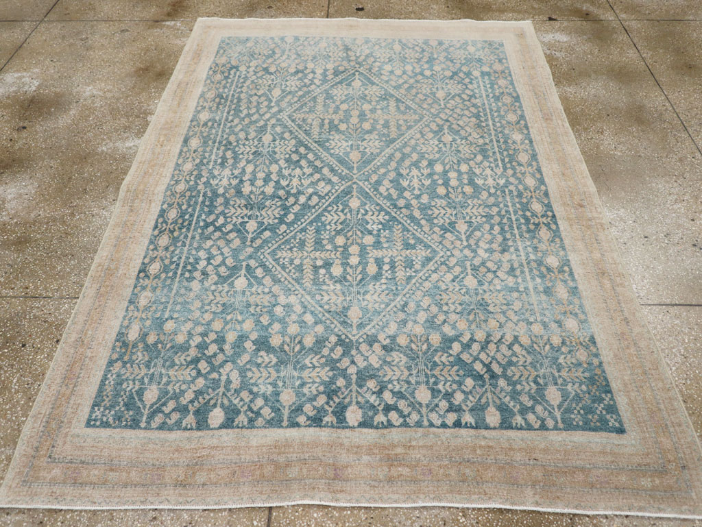 Vintage Persian Afshar Accent Rug, No.30612 - Staging