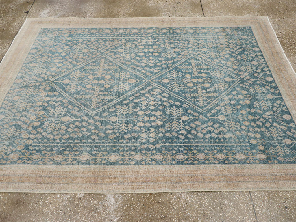 Vintage Persian Afshar Accent Rug, No.30612 - Staging