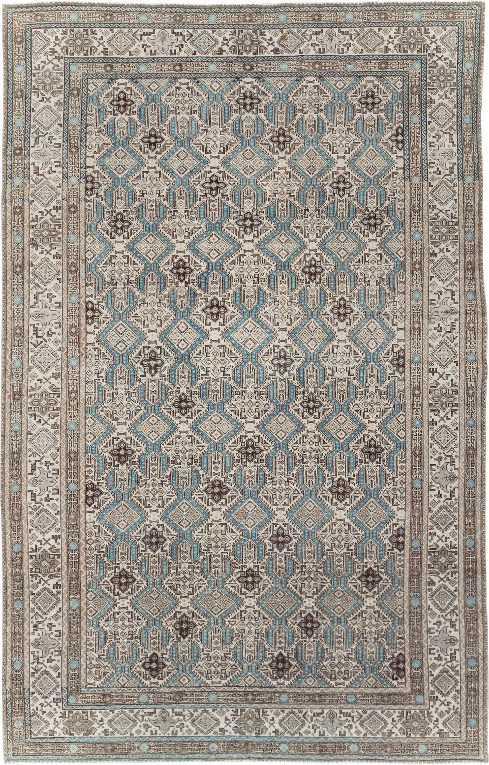 Vintage Persian Tabriz Small Room Size Carpet, No.30614 - Staging