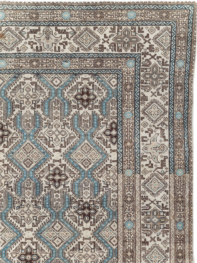 Vintage Persian Tabriz Small Room Size Carpet, No.30614 - Staging