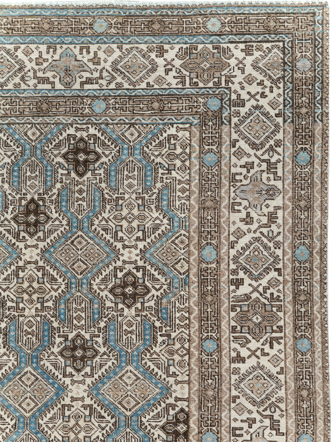Vintage Persian Tabriz Small Room Size Carpet, No.30614 - Staging
