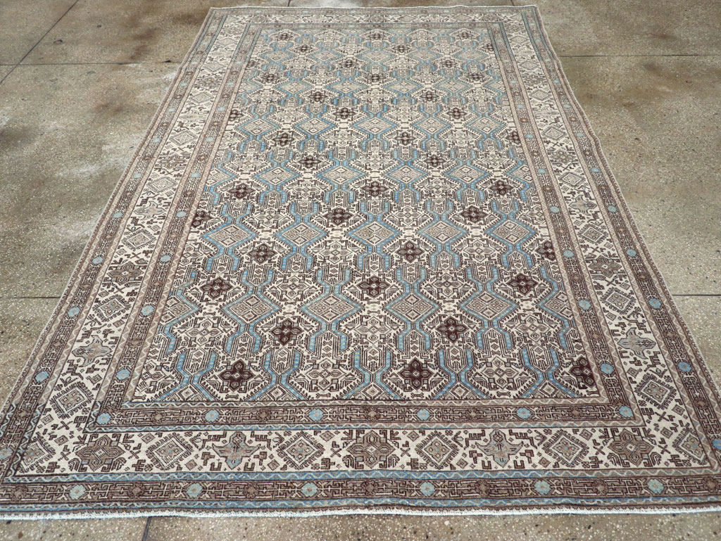 Vintage Persian Tabriz Small Room Size Carpet, No.30614 - Staging
