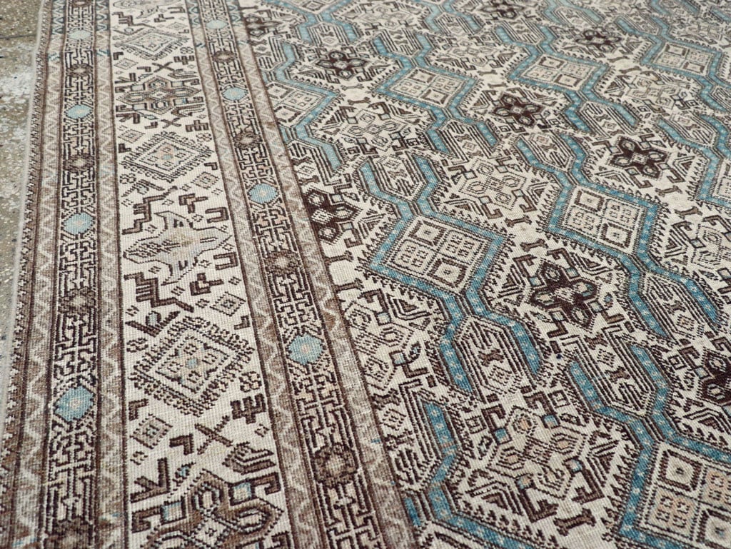 Vintage Persian Tabriz Small Room Size Carpet, No.30614 - Staging