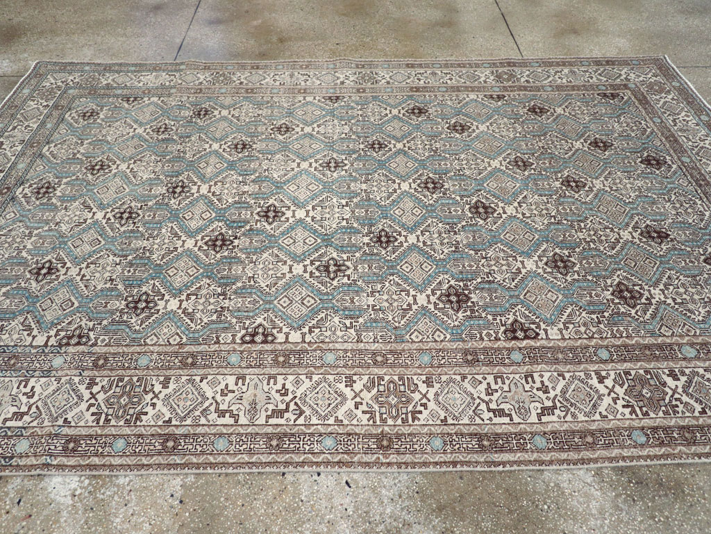 Vintage Persian Tabriz Small Room Size Carpet, No.30614 - Staging
