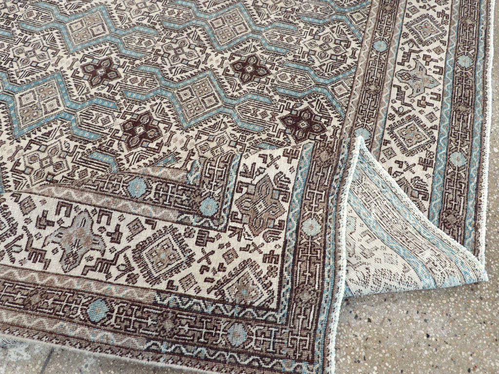Vintage Persian Tabriz Small Room Size Carpet, No.30614 - Staging