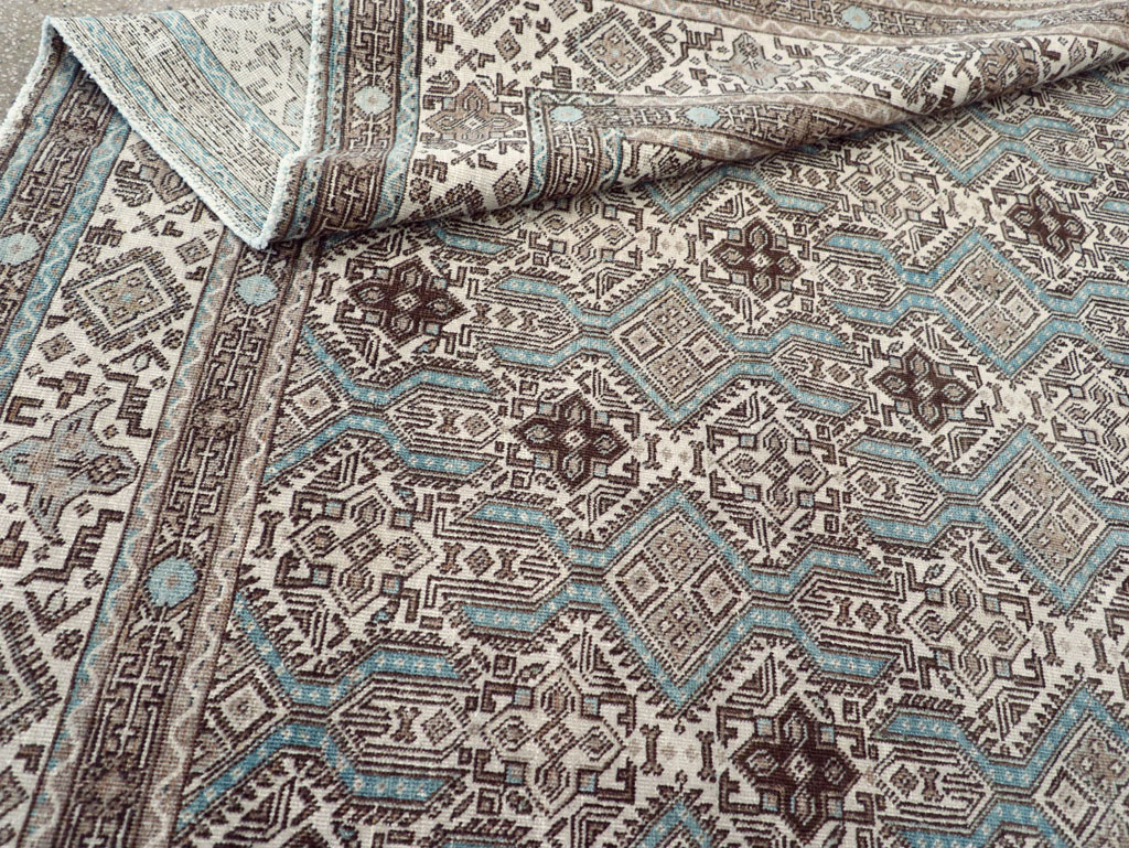 Vintage Persian Tabriz Small Room Size Carpet, No.30614 - Staging