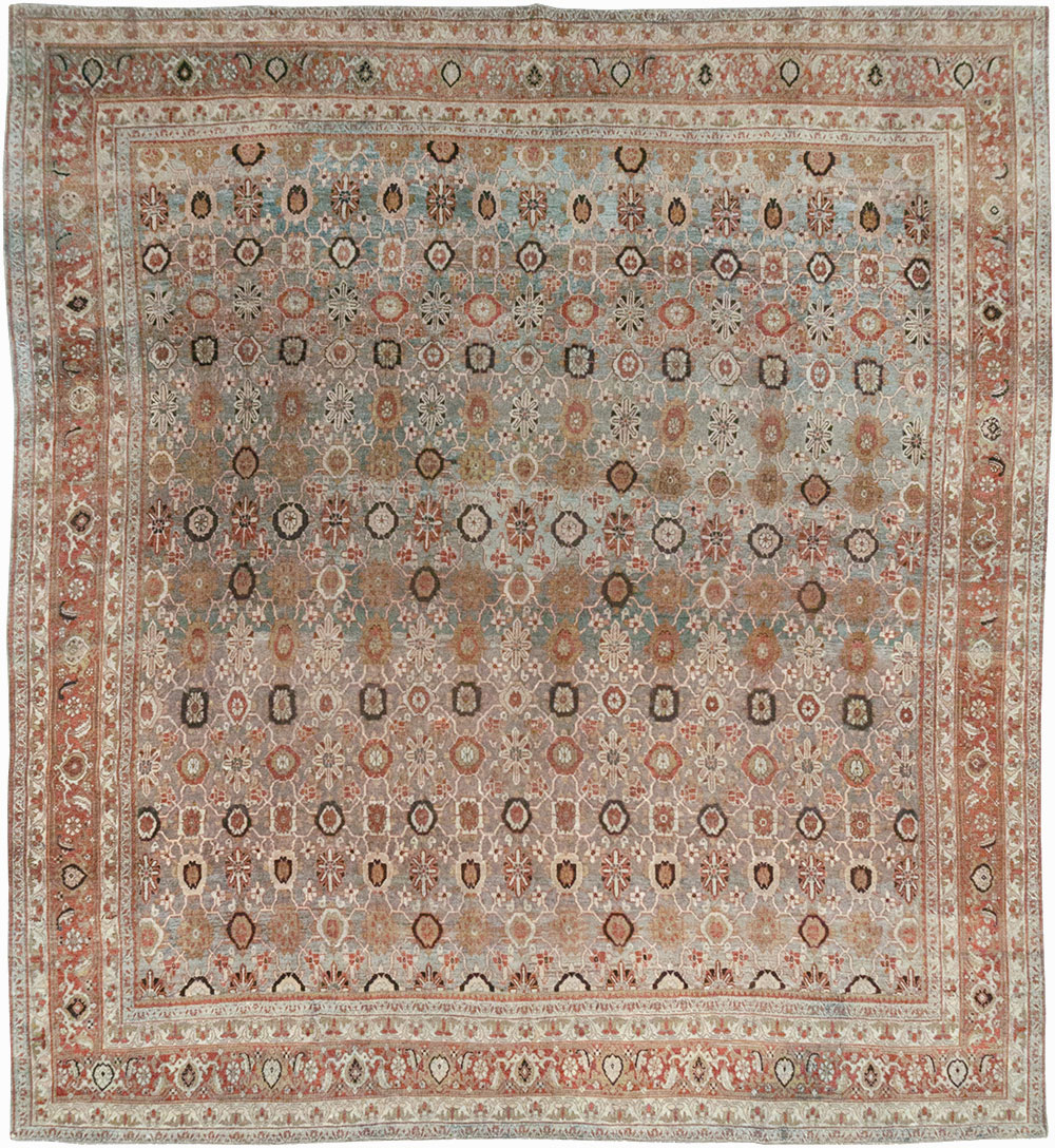 Antique Persian Bidjar Room Size Carpet, No.30619 - Staging