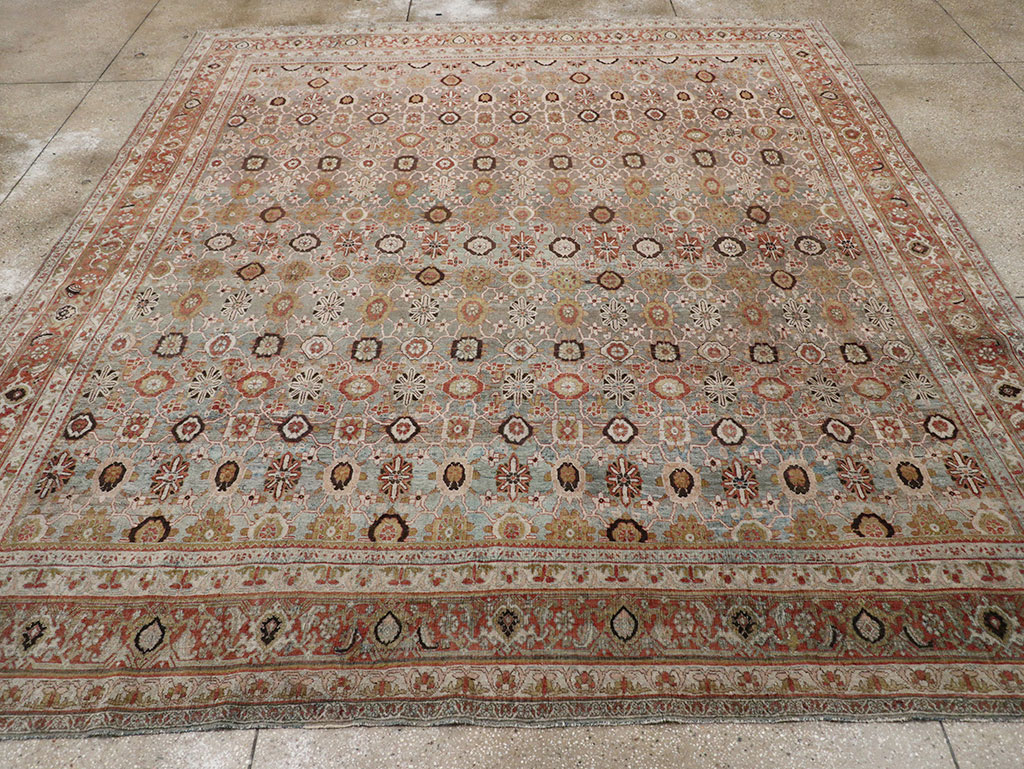 Antique Persian Bidjar Room Size Carpet, No.30619 - Staging