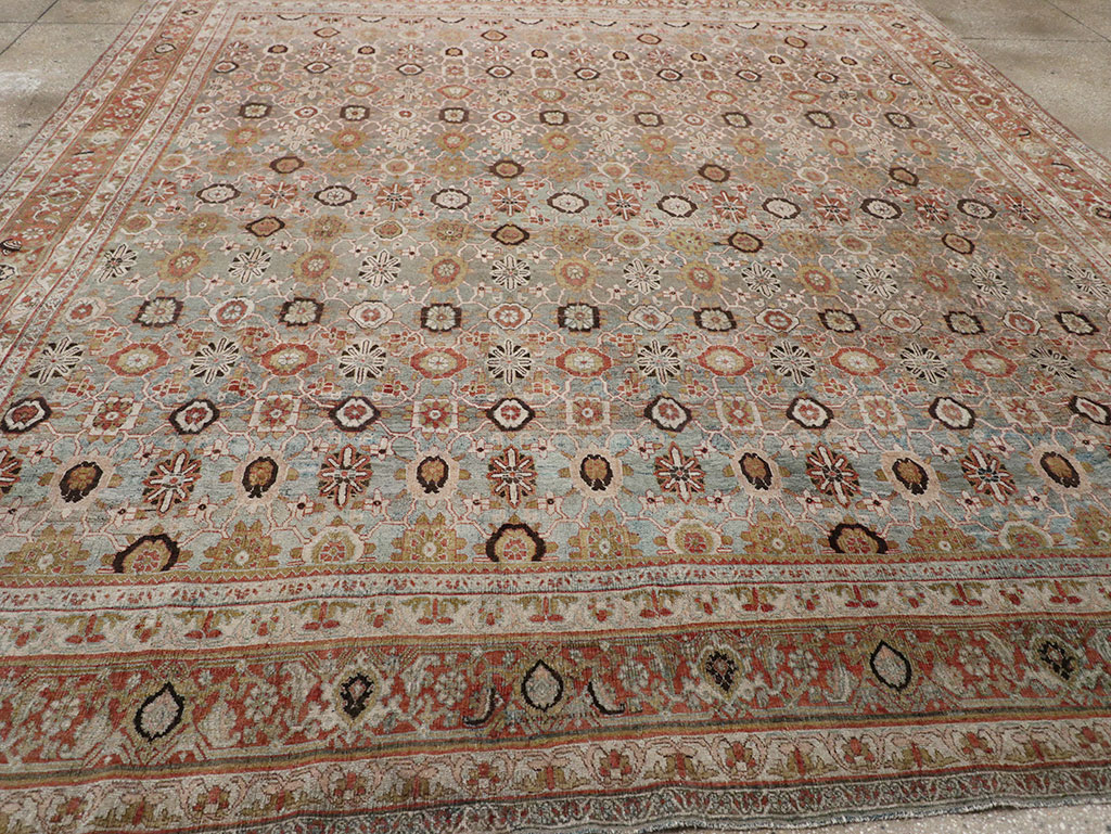 Antique Persian Bidjar Room Size Carpet, No.30619 - Staging