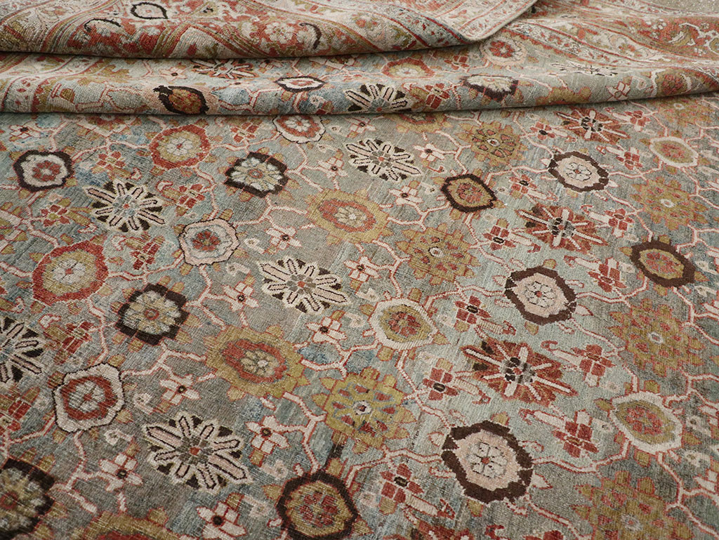 Antique Persian Bidjar Room Size Carpet, No.30619 - Staging
