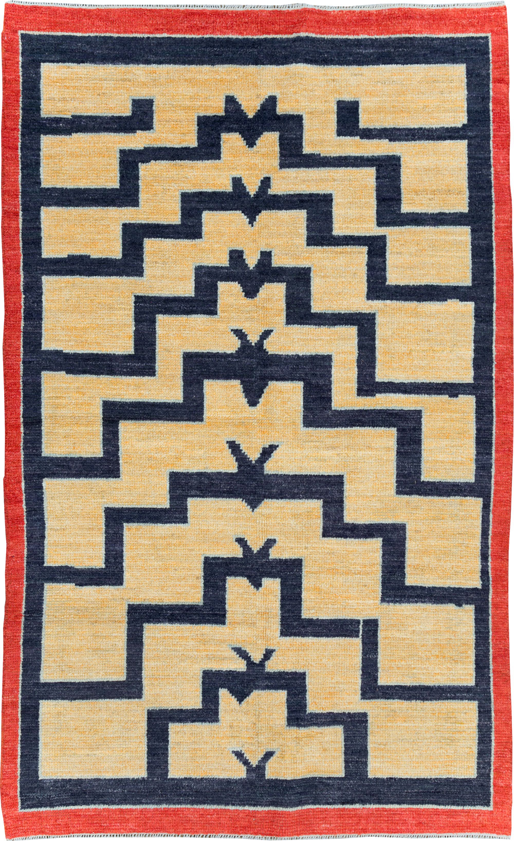 Contemporary Turkish Tulu Accent Rug, No.30627 - Staging