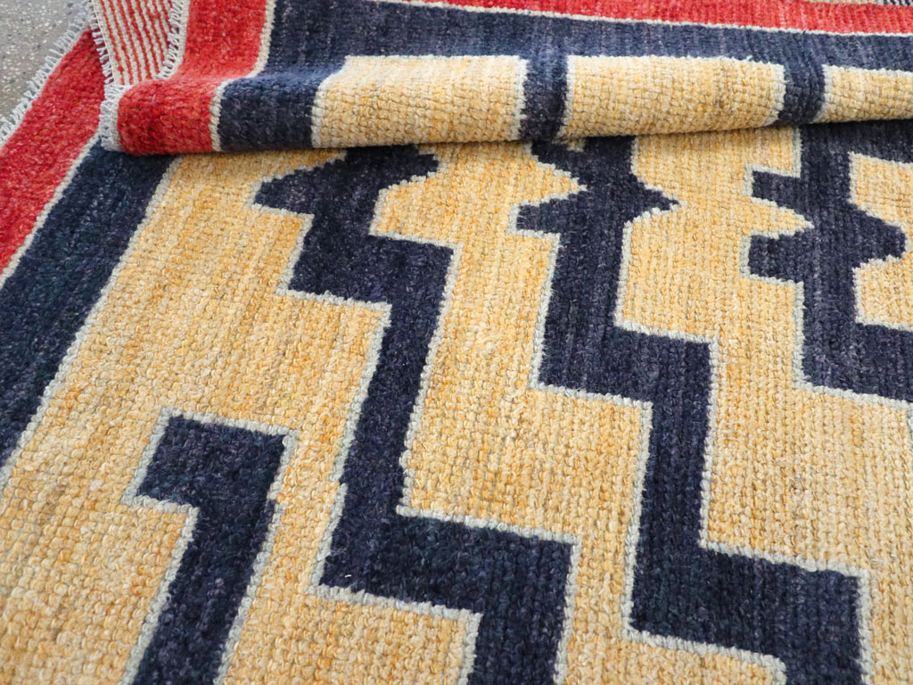 Contemporary Turkish Tulu Accent Rug, No.30627 - Staging