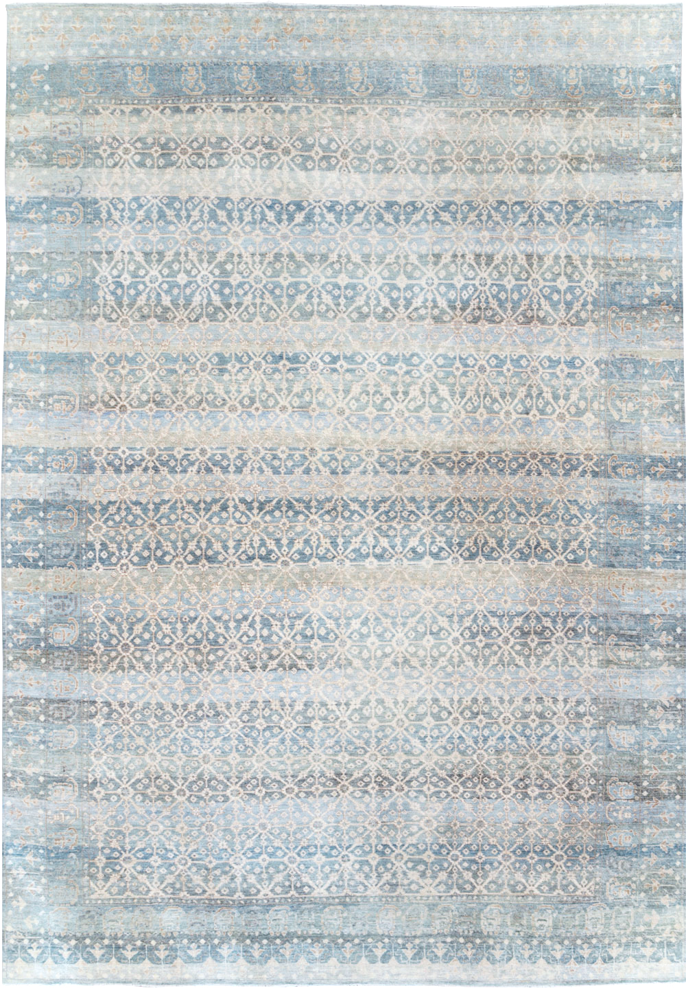 East Turkestan Khotan Inspired Large Turkish Room Size Carpet, No.30628 - Staging
