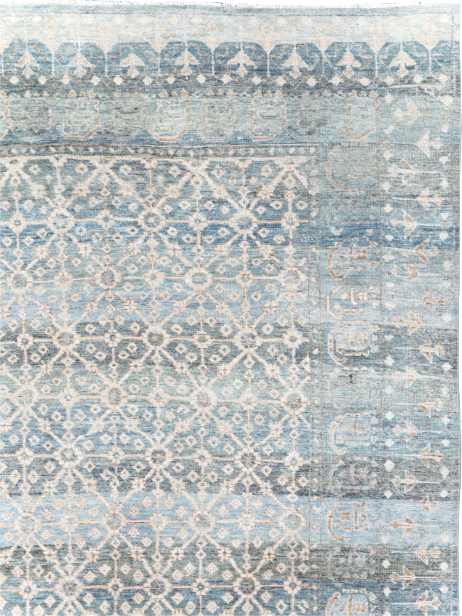 East Turkestan Khotan Inspired Large Turkish Room Size Carpet, No.30628 - Staging